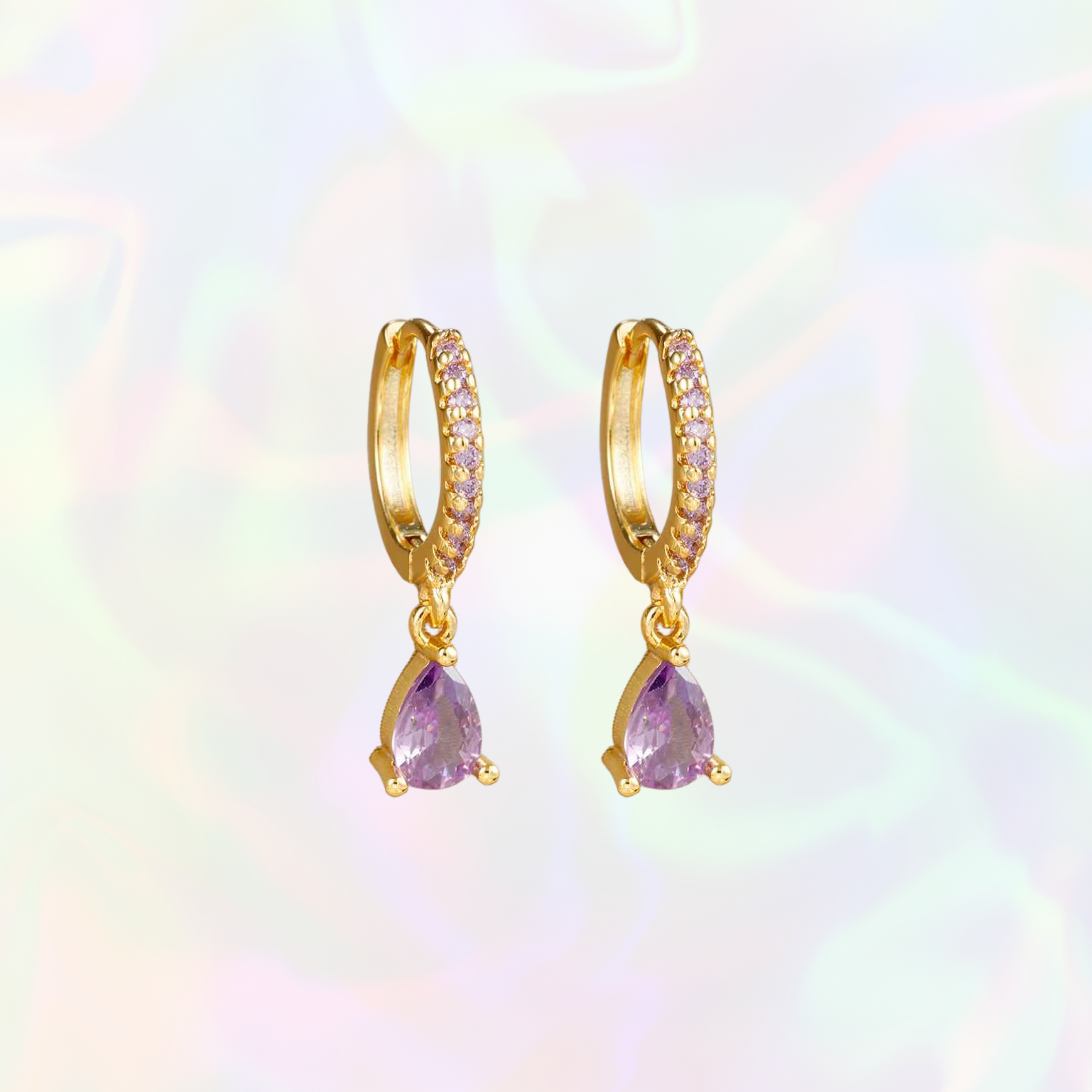 Usha Earrings - Purple