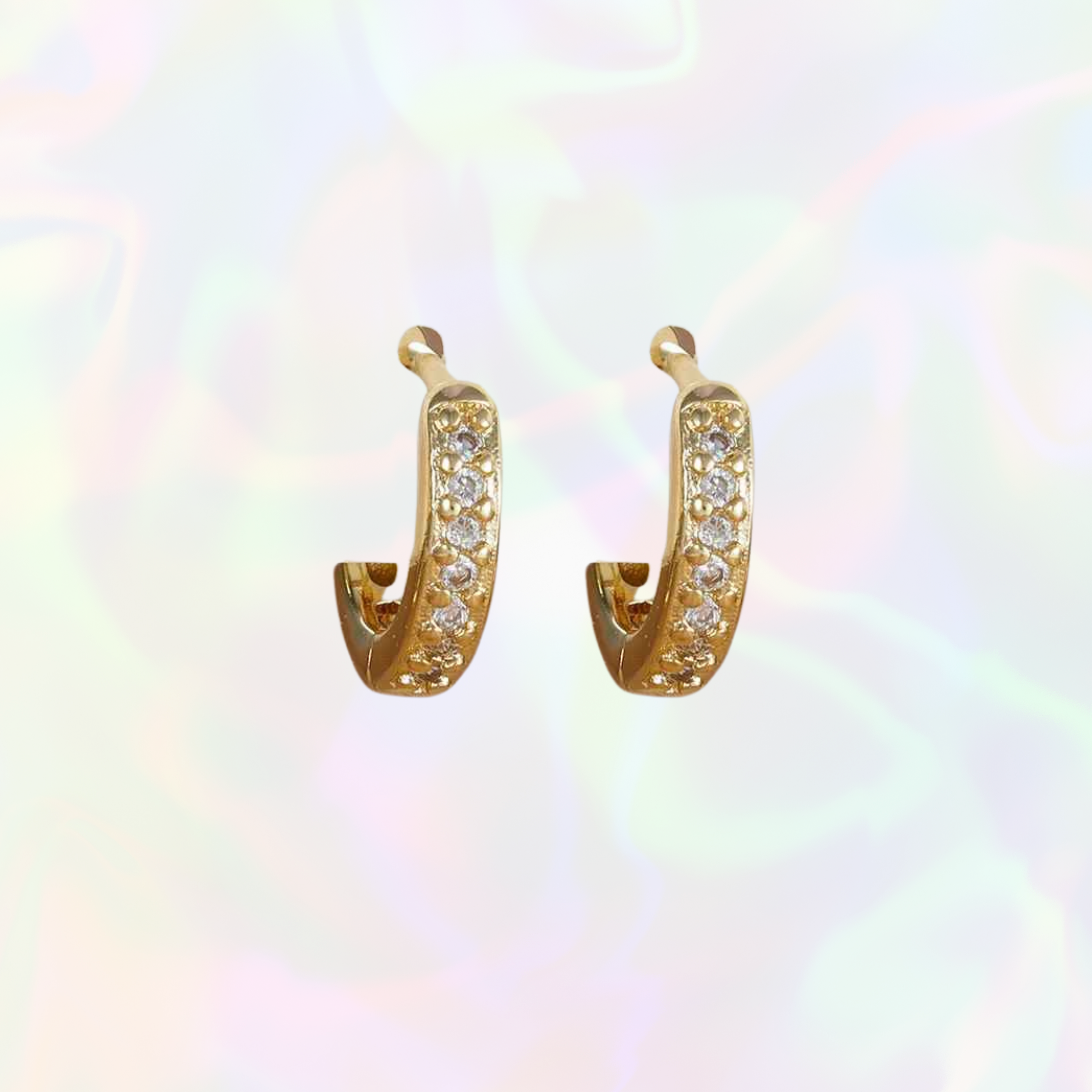 Neha Earrings - Gold & White