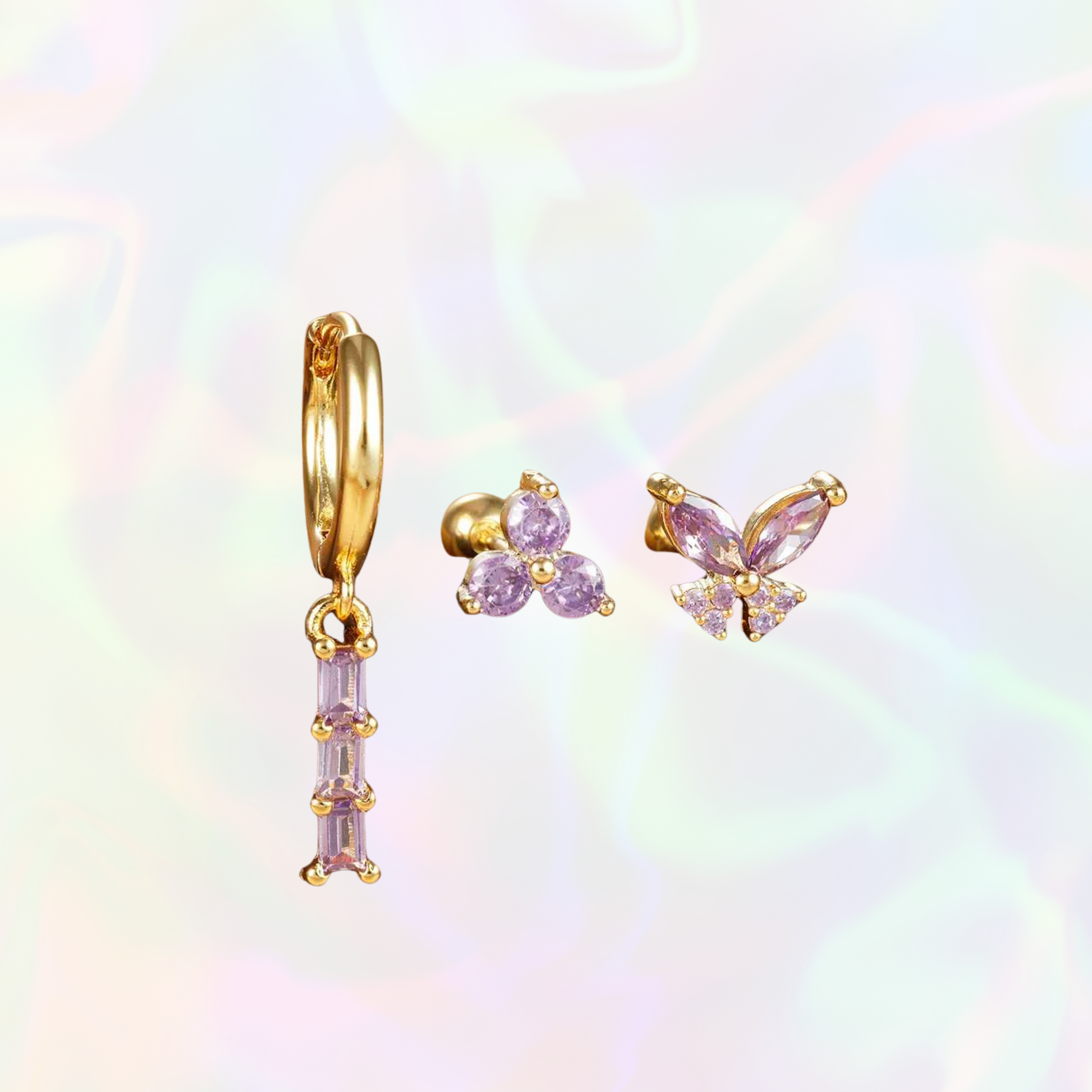 Zainab Studs (1pcs) - Purple