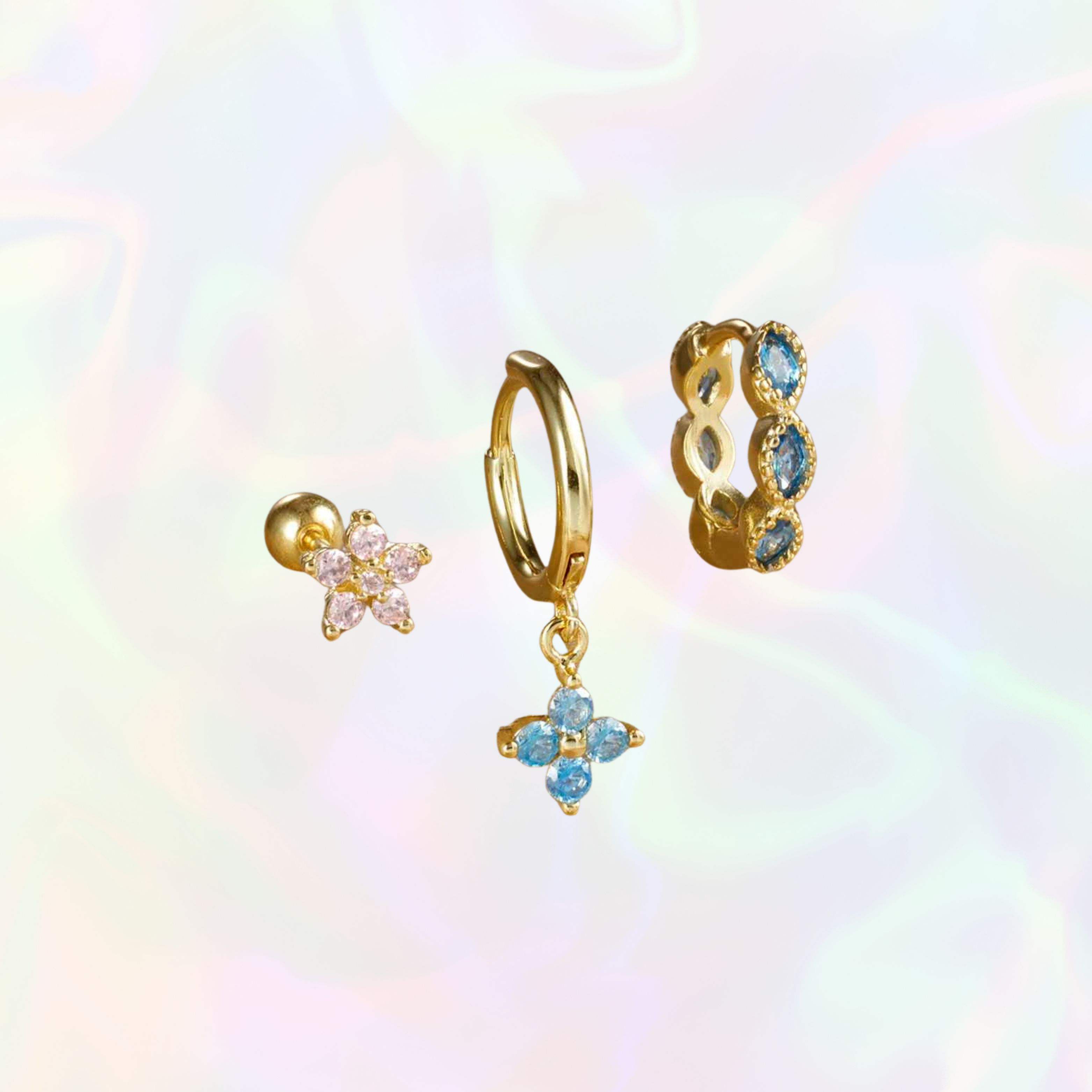 Yuna Earrings - Light Blue