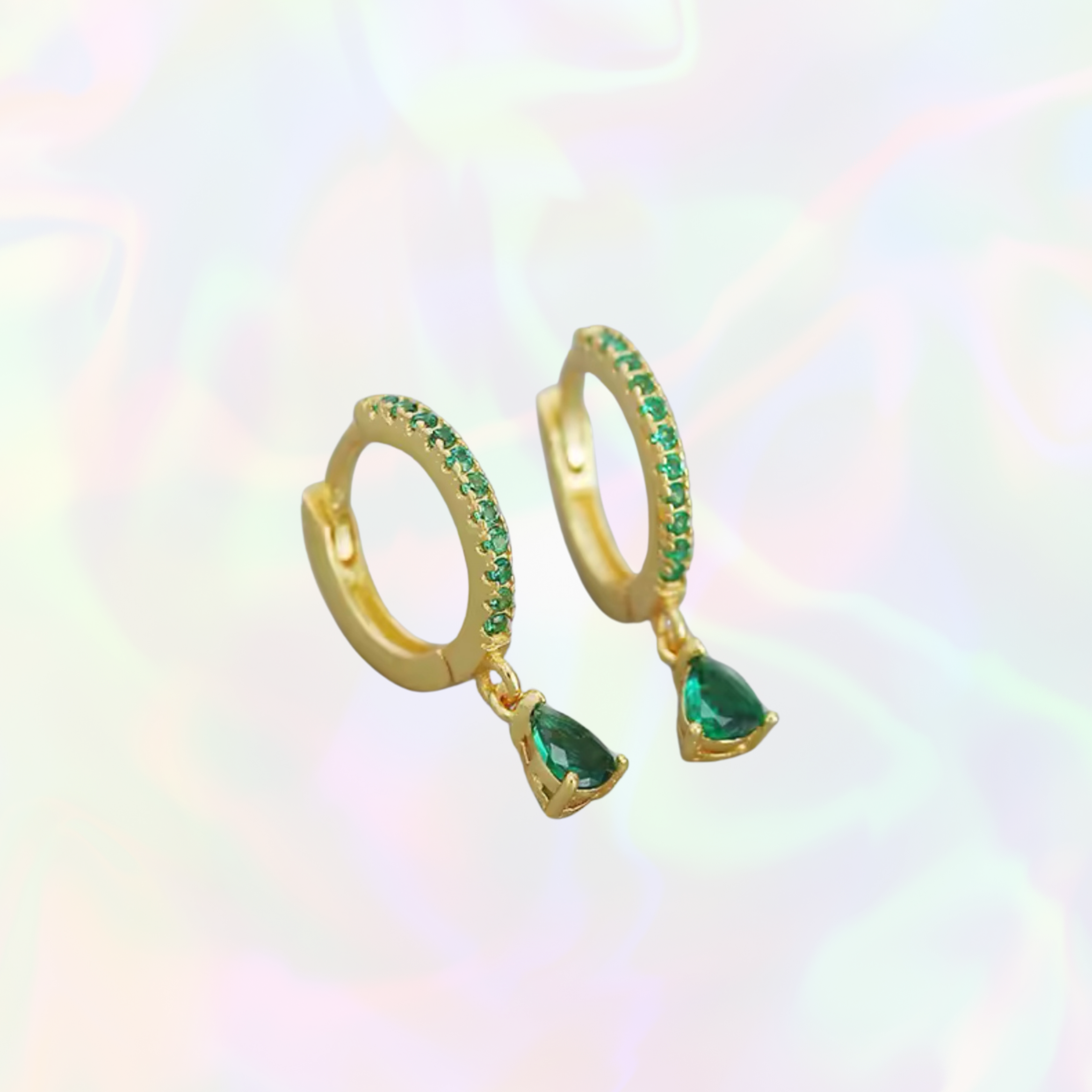 Usha Earrings - Green